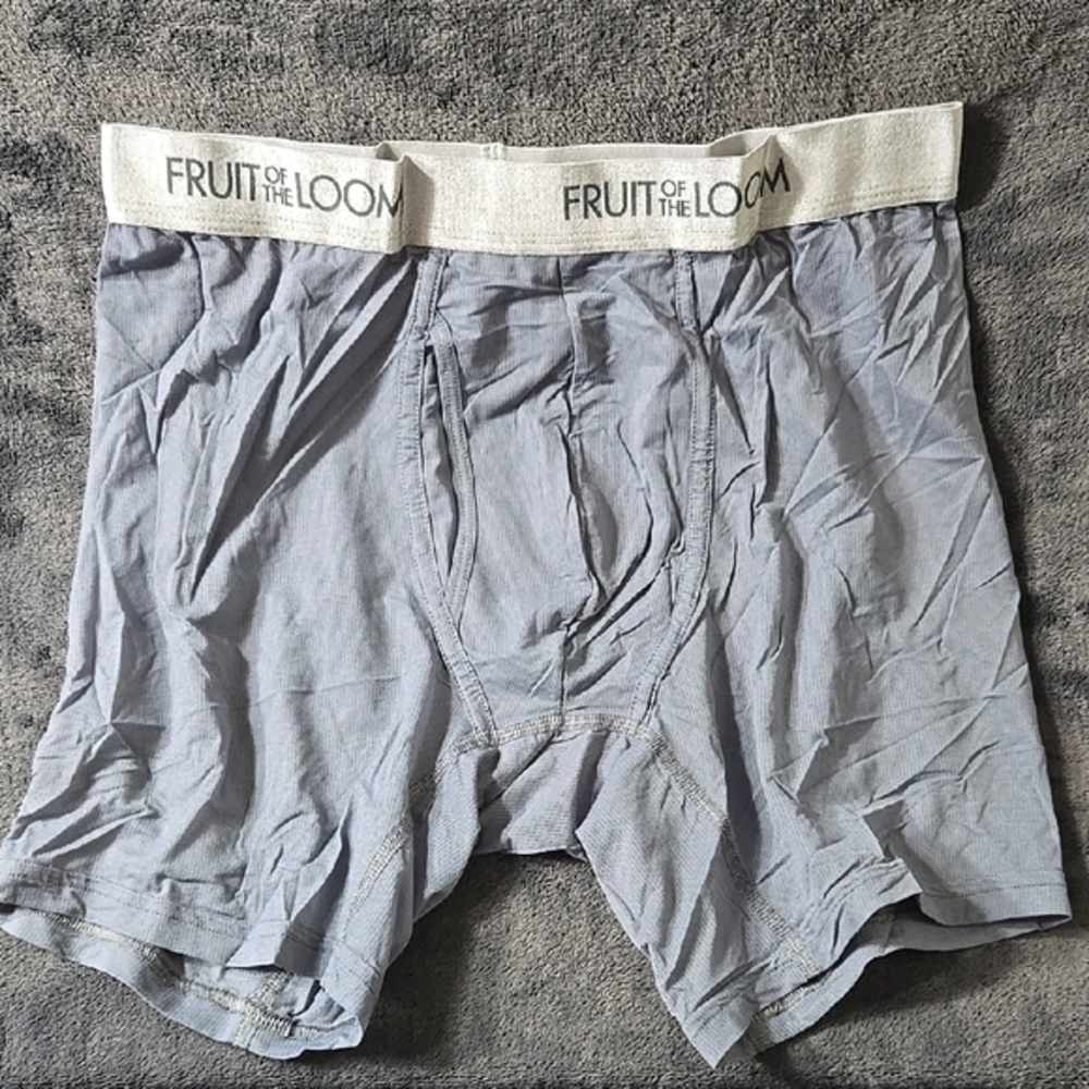 Fruit of the Loom Gray Boxer Briefs with Soft Stretch Fabric